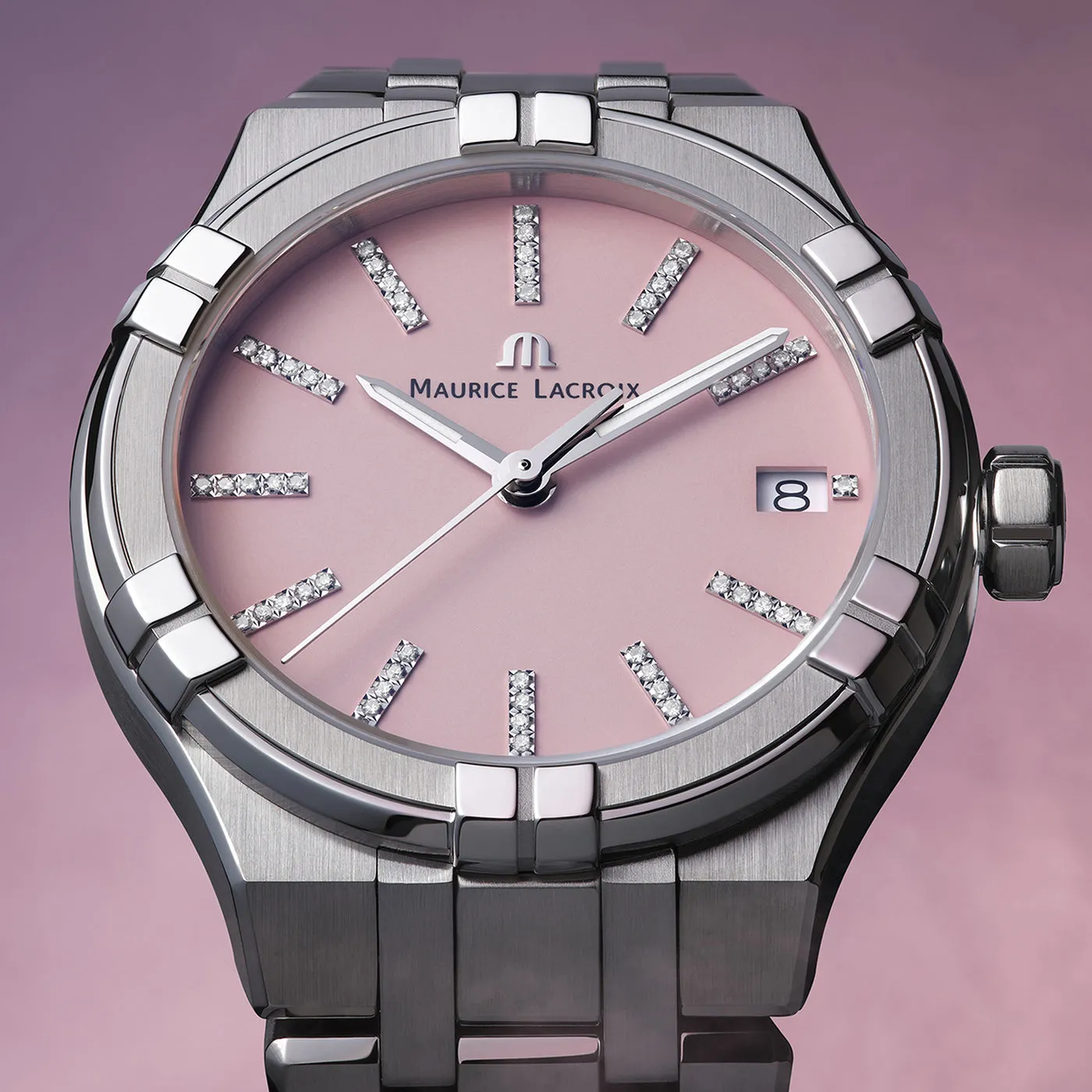 Maurice Lacroix Aikon Quartz Colours Edition Ladies Pink Dial Watch