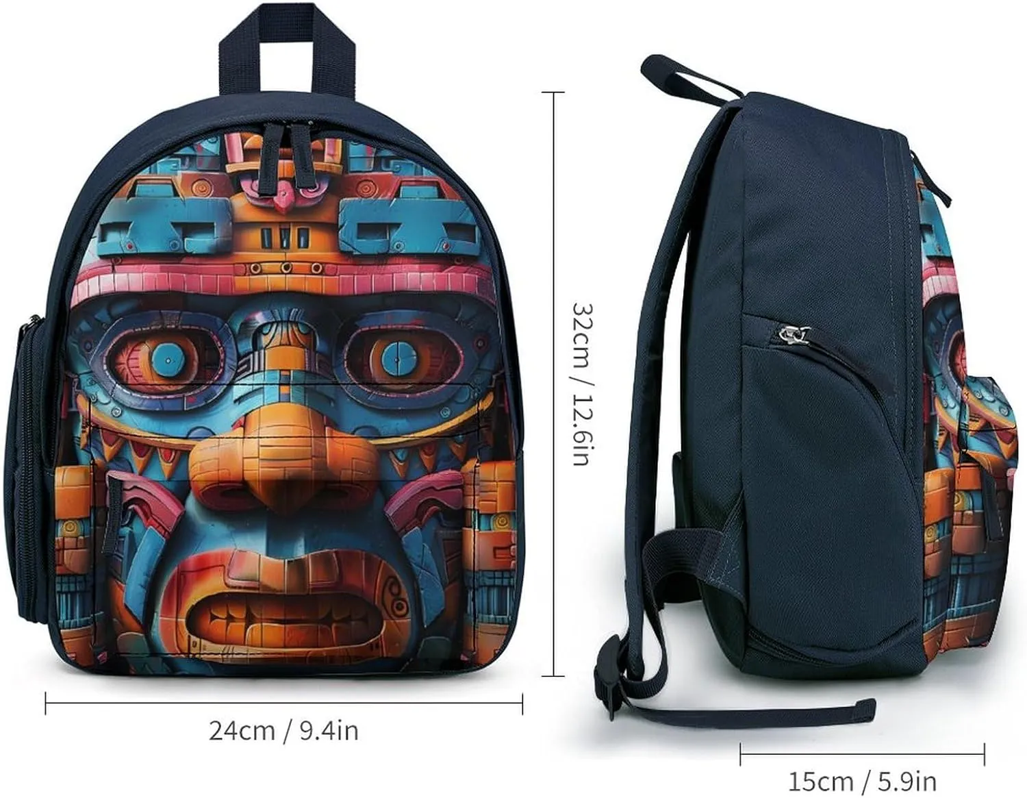 Maya Face Mask Travel Laptop Backpack for Men Women Lightweight Shoulder Bag Work Bag Daypack