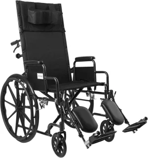 McKesson Reclining Wheelchair and Detachable Desk Arms - 20-Inch Seat Width, 350 lbs. Capacity - 1 Each / Each - 20324201