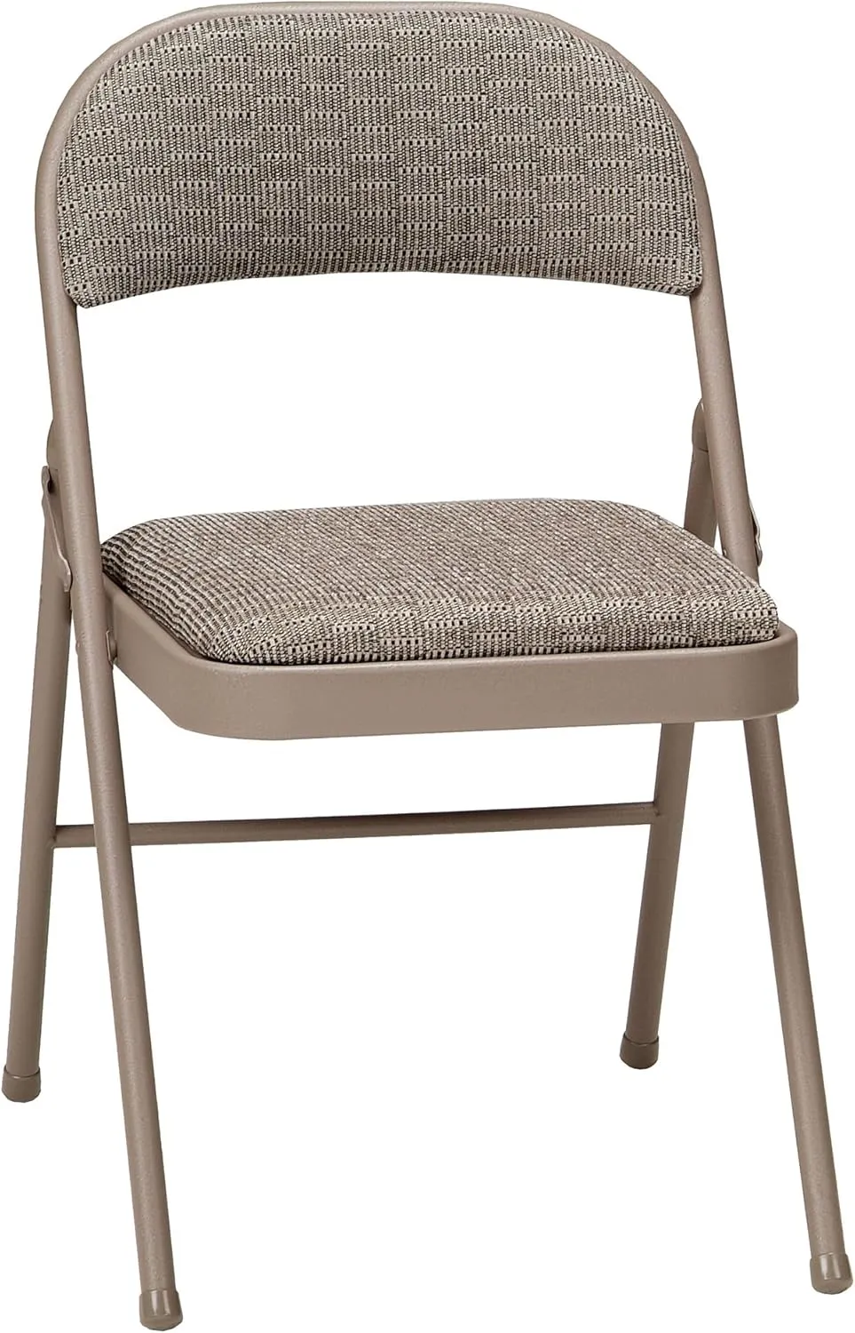 MECO 4 Pack Padded Folding Chairs, Cushioned Courtyard Fabric Foldable Chair, Chicory Lace