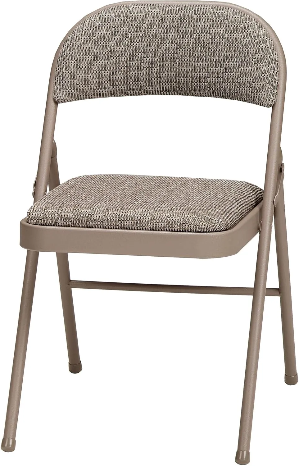 MECO 4 Pack Padded Folding Chairs, Cushioned Courtyard Fabric Foldable Chair, Chicory Lace