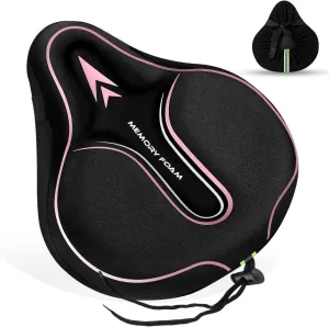Memory Foam Bike Seat Cover Padded, Soft Bike Cushion for Men & Women, Comfortable Bike Accessories for Bike, Outdoor Indoor Cycling