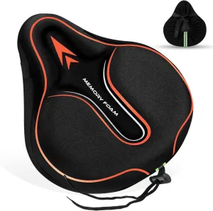 Memory Foam Bike Seat Cover Padded, Soft Bike Cushion for Men & Women, Comfortable Bike Accessories for Bike, Outdoor Indoor Cycling