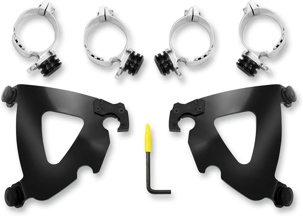 Memphis Shades MEB2025 Trigger-Lock Mount Kit for Cafe Fairing - Black