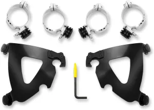 Memphis Shades MEB2025 Trigger-Lock Mount Kit for Cafe Fairing - Black