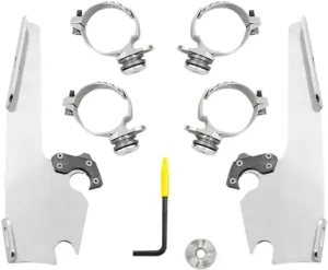 Memphis Shades MEK2016 Trigger-Lock Mount Kit for Batwing Fairing - Polished