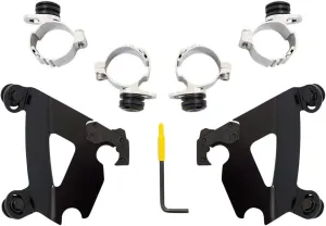 Memphis Shades Trigger-Lock Mounting Kit (Black/Cafe Fairing) Compatible with 96-10 Harley XL1200C
