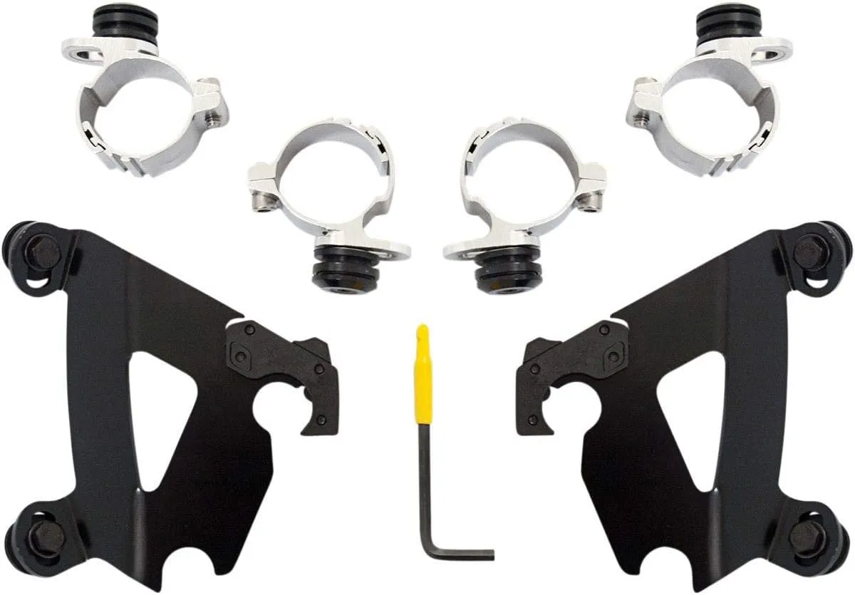 Memphis Shades Trigger-Lock Mounting Kit (Black/Cafe Fairing) Compatible with 96-10 Harley XL1200C