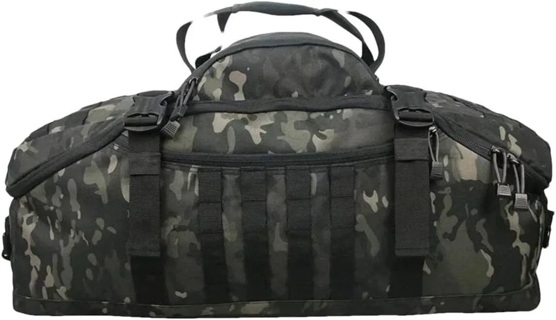 Men Army Sport Gym Bag Military Tactical Waterproof Backpack Camping Backpacks Sports Travel Bags, 40l Black Camo