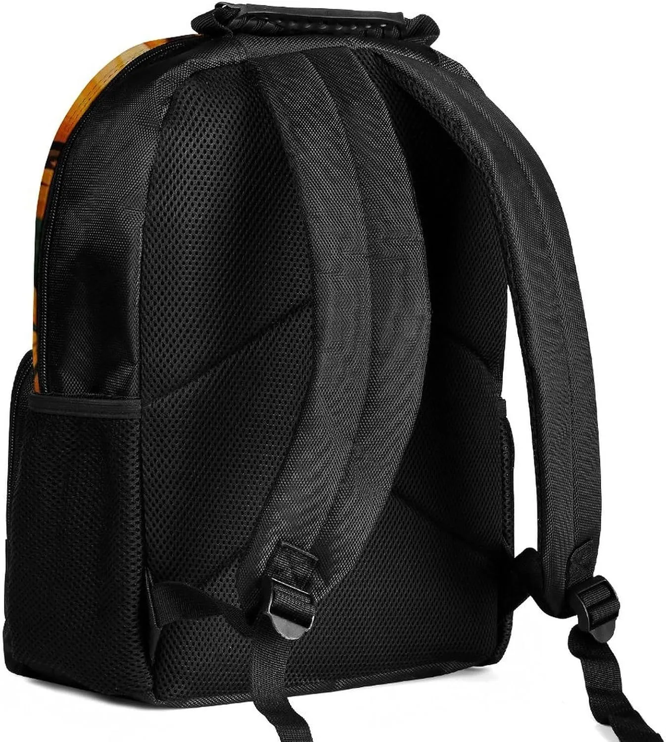 Men Women Lightweight Chicken Rooster Garden Flowers Painting Backpack Large Capacity Carry On Bag With Padded Straps for Sports Work Walking Cycling