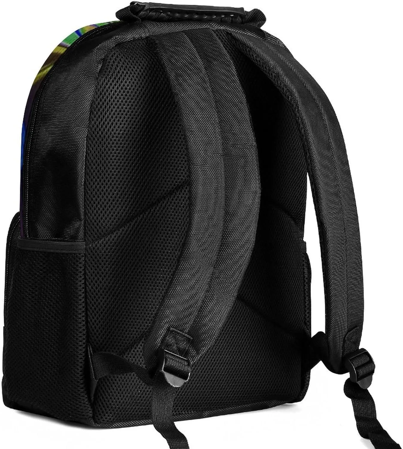 Men Women Lightweight Peacock Animal Oil Painting Backpack Large Capacity Bookbag With Smooth Zippers for Gym Business Running