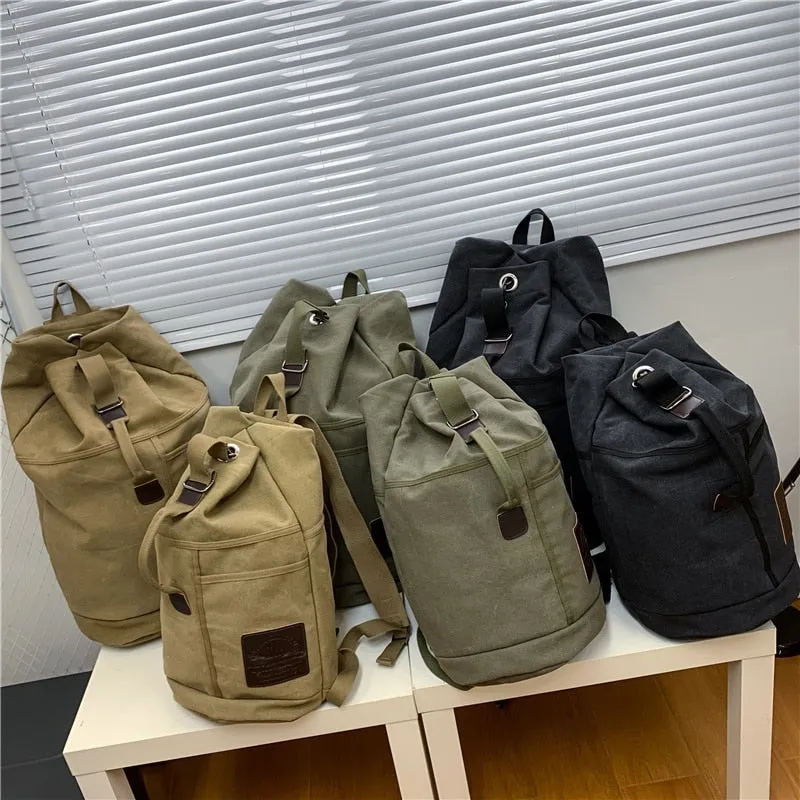 Mens Bag Outdoor Sports Duffle Bag Rucksack Tactical Canvas Backpack School Bag
