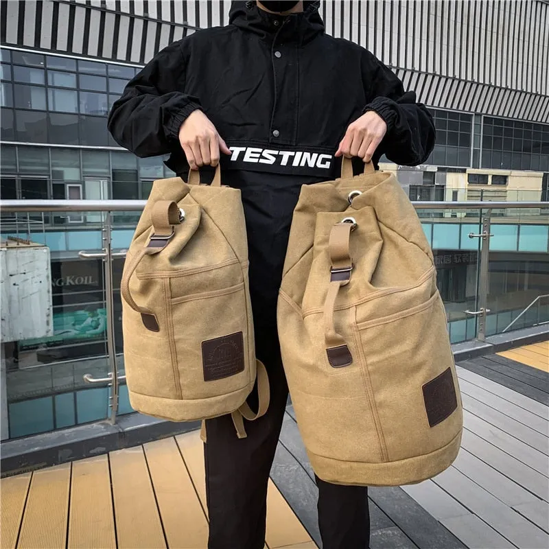 Mens Bag Outdoor Sports Duffle Bag Rucksack Tactical Canvas Backpack School Bag
