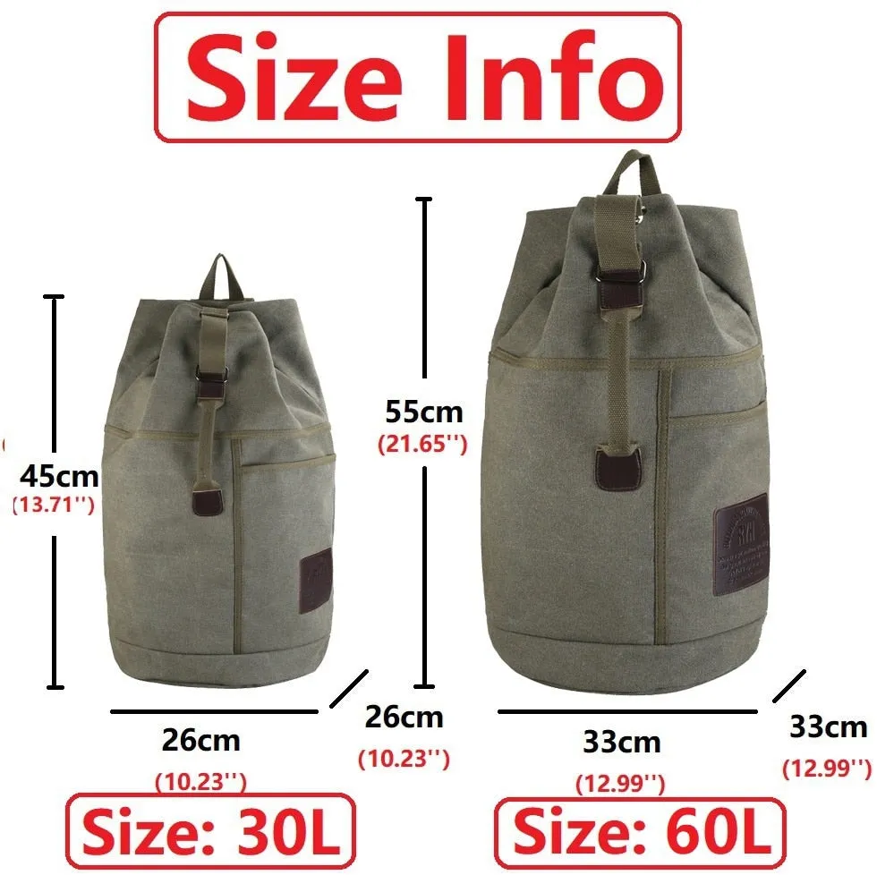Mens Bag Outdoor Sports Duffle Bag Rucksack Tactical Canvas Backpack School Bag