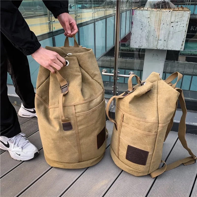 Mens Bag Outdoor Sports Duffle Bag Rucksack Tactical Canvas Backpack School Bag