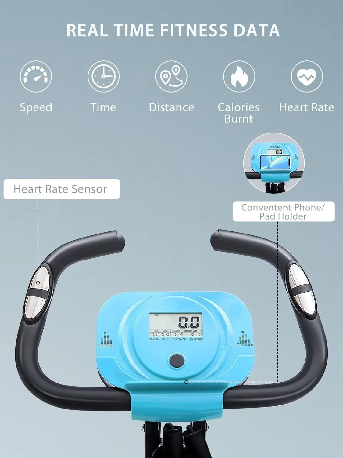 Merax Workout Bike For Home - 4 In 1 Recumbent Exercise Bike and Upright Indoor Cycling Bike Positions, 16 Levels Magnetic Resistance Exercise Bike, Foldable Stationary Bike Machine, Fitness Bike
