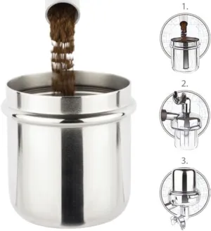 Metallurgica Motta Barista Stainless Steel Coffee / Espresso Dosing Cup, 60 mm