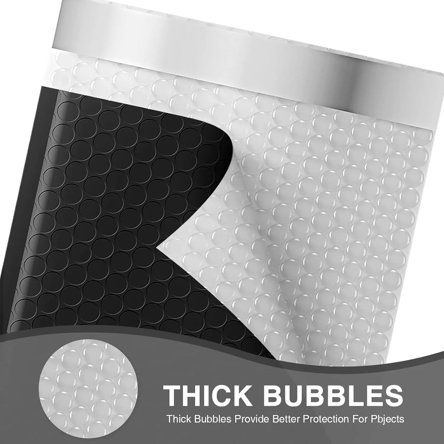 Metronic Bubble Mailer 4x8 Inch 100 Pack Usable Size 4x7" Black Bubble Envelopes Padded Envelopes Self-Seal, Cushioning Padded Mailers for Gifts, Small Items, Makeup Supplies