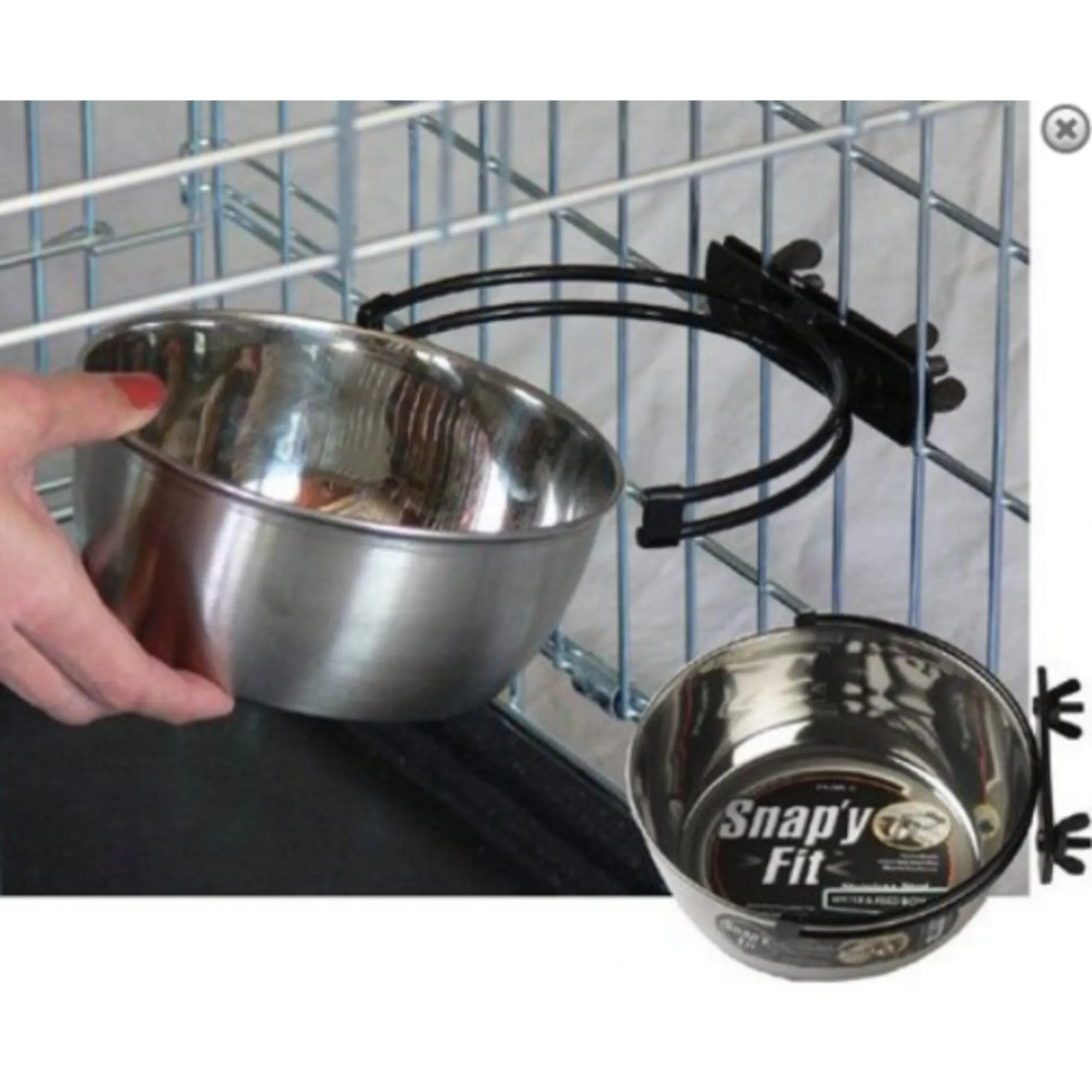 Midwest Stainless Steel Snap'y Fit Water and Feed Bowl