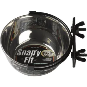 Midwest Stainless Steel Snap'y Fit Water and Feed Bowl