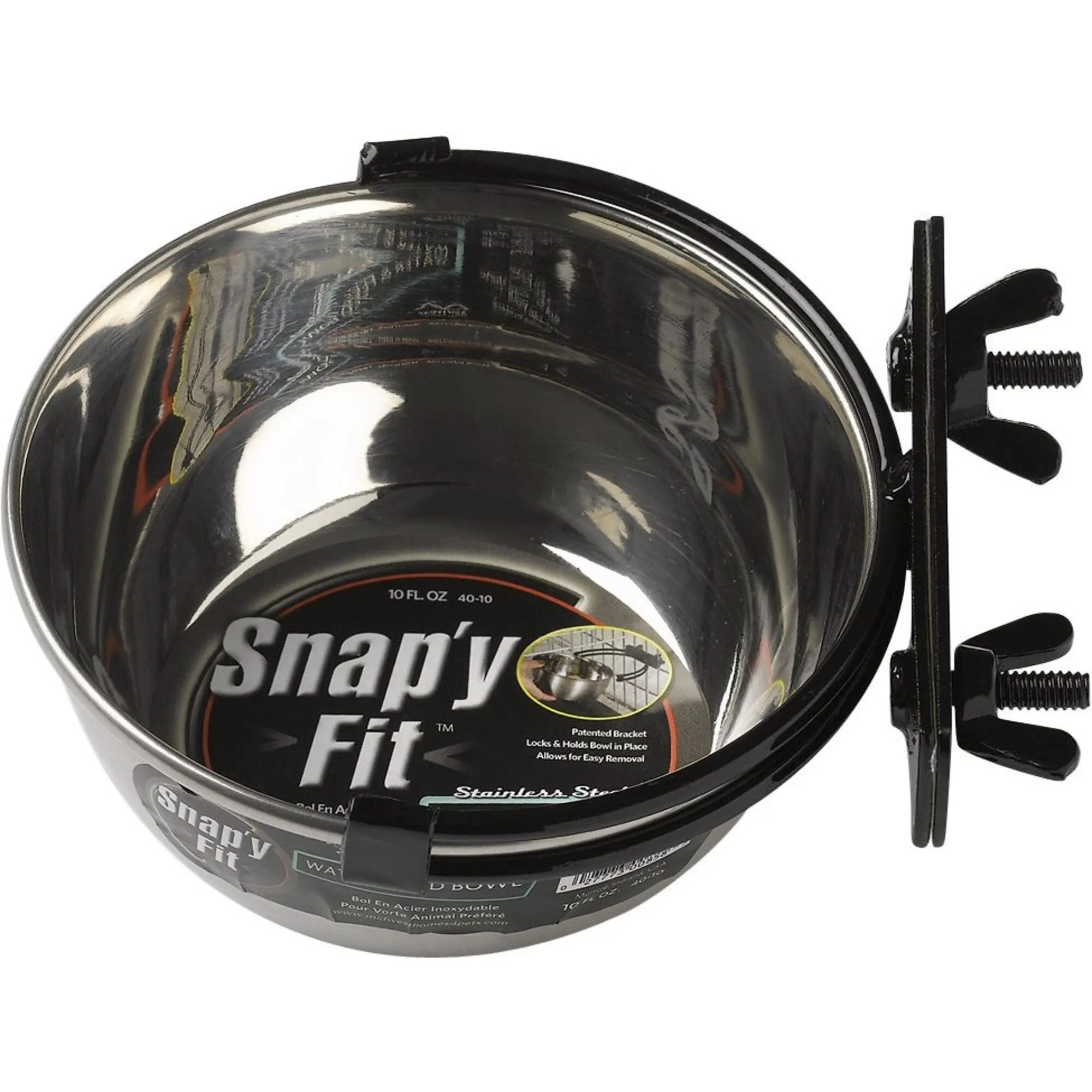 Midwest Stainless Steel Snap'y Fit Water and Feed Bowl
