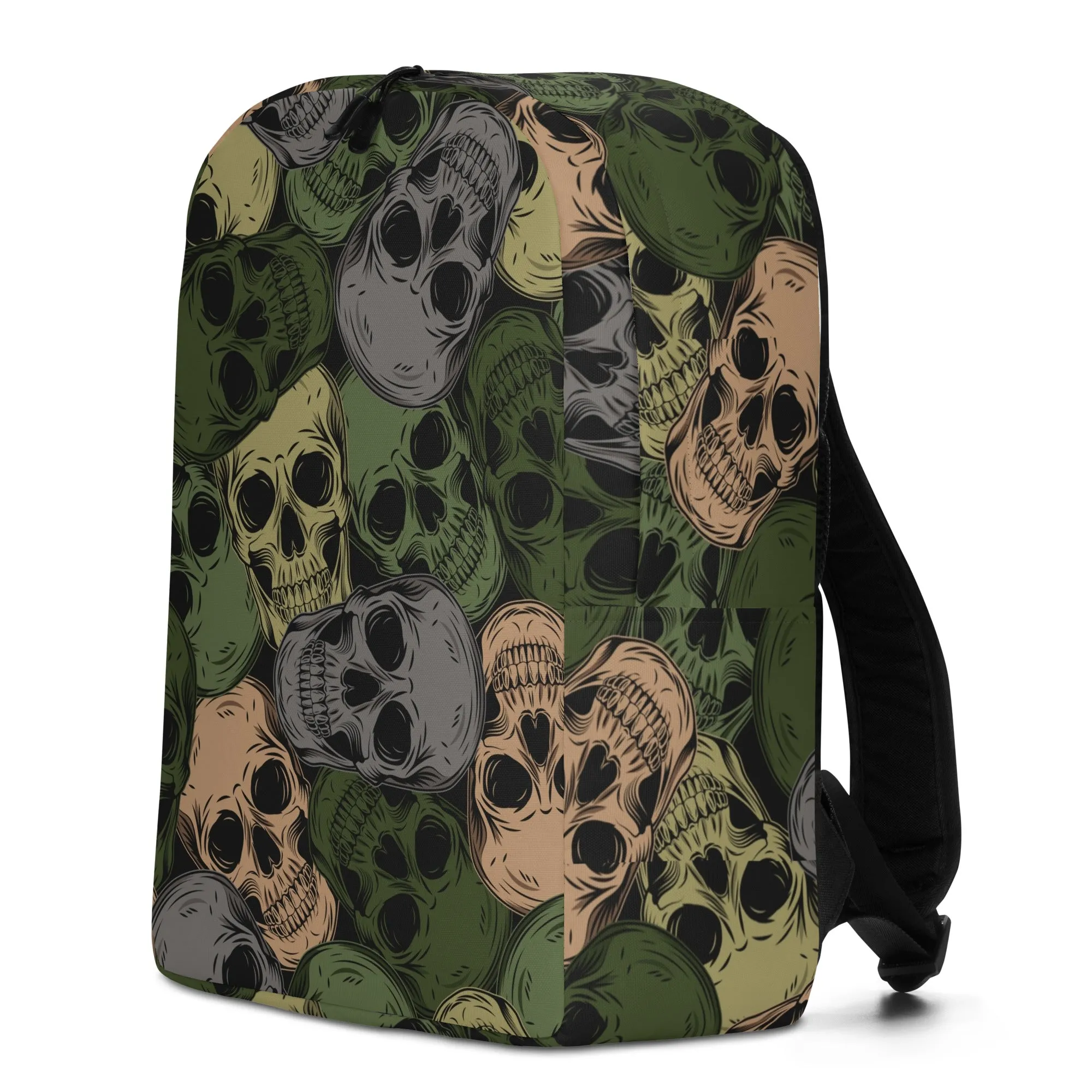 Minimalist Backpack | Skulls Camo in Green and Gray