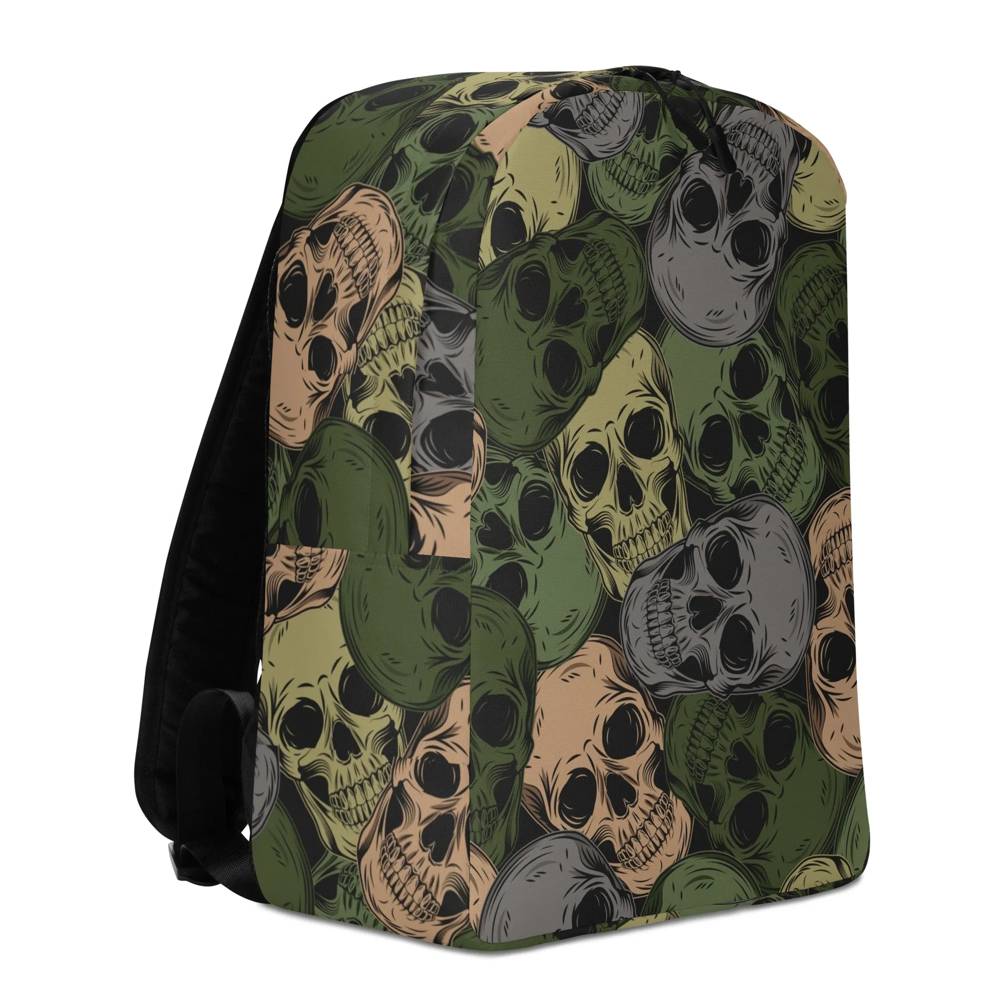 Minimalist Backpack | Skulls Camo in Green and Gray