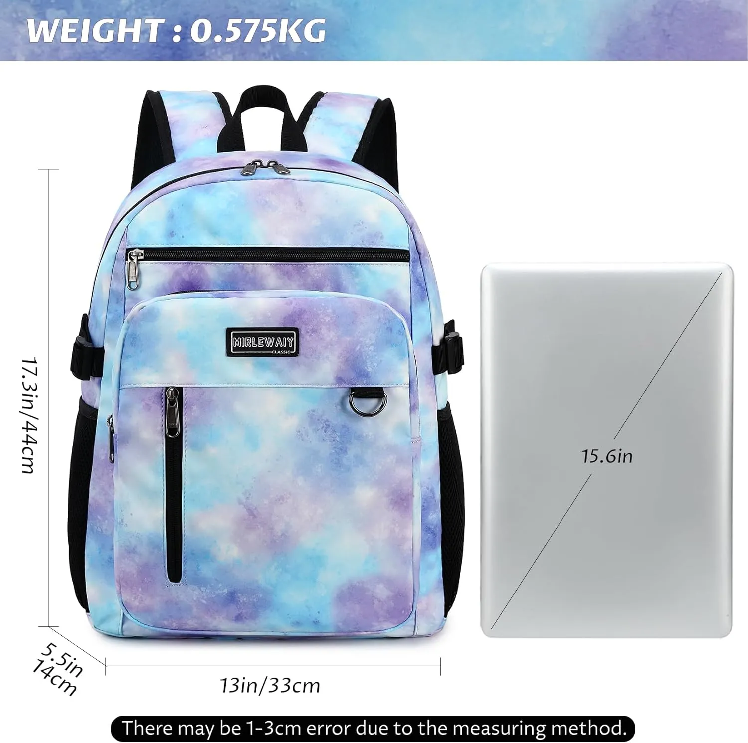 MIRLEWAIY Classical School Backpack Lightweight Bookbag Casual Daypack Travel Work Bag For Teenagers College Girls boys