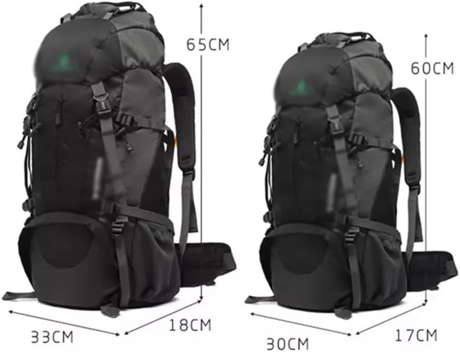 Mountaineering backpack hiking camping backpack large capacity mountaineering bag men 50L/60L(D,60L)