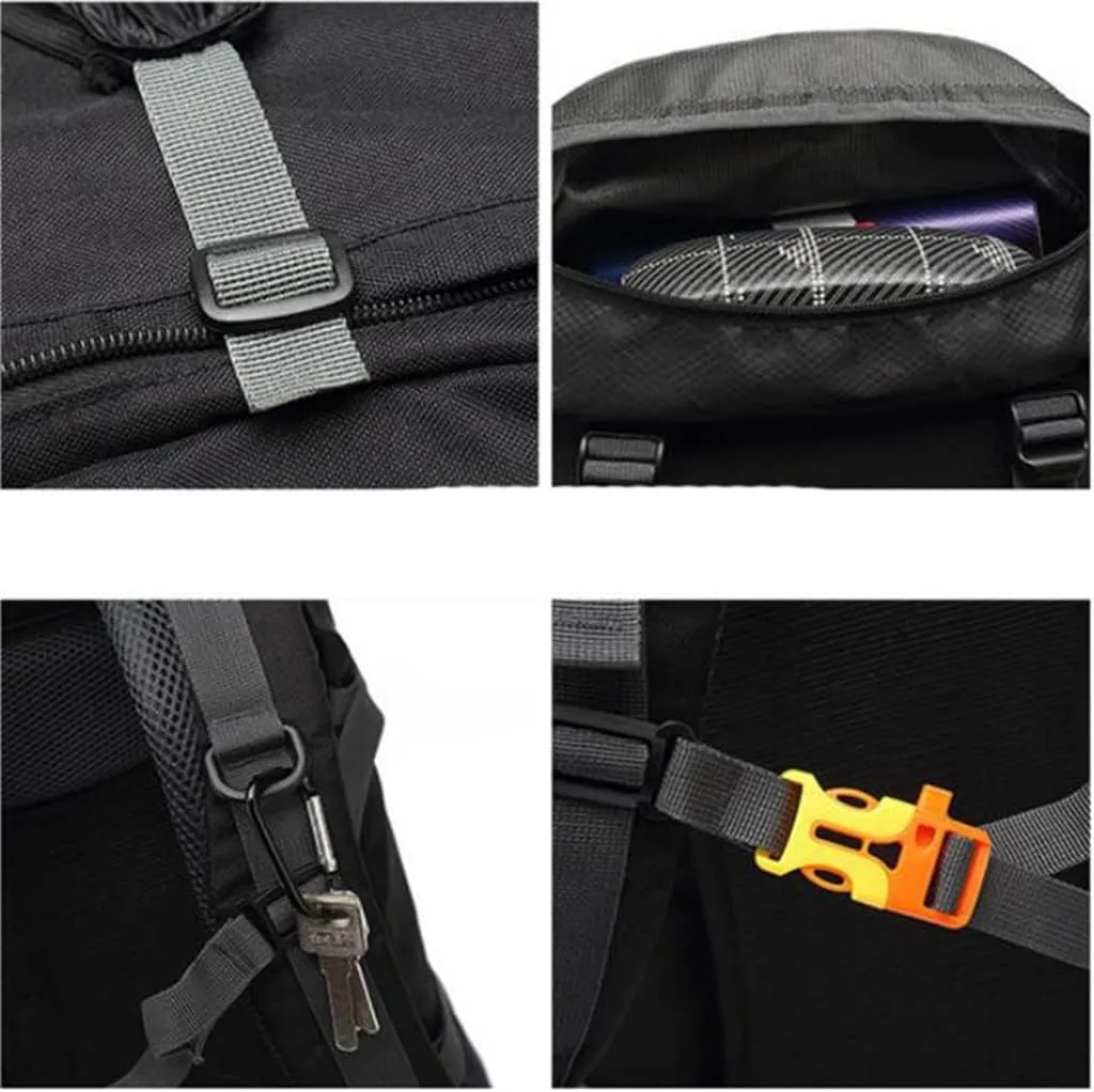 Mountaineering backpack hiking camping backpack large capacity mountaineering bag men 50L/60L(D,60L)