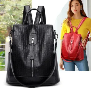 Multi-Function Backpack Trackable Leather Best-in-class Anti-Theft for Women
