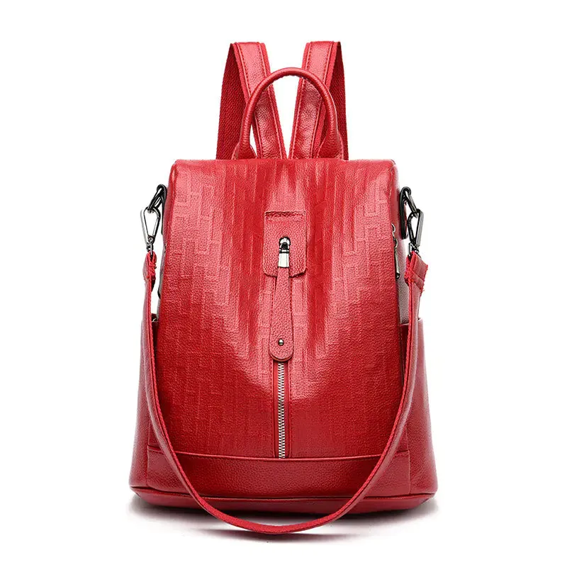 Multi-Function Backpack Trackable Leather Best-in-class Anti-Theft for Women