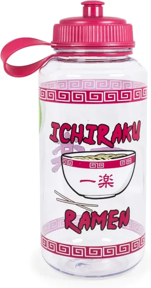 Naruto Shippuden Ichiraku Ramen Water Bottle | BPA-Free Large Plastic Water Jug With Screw Top Lid | Hydration For Outdoor Sports, Gym, Yoga | Holds 32 Ounces