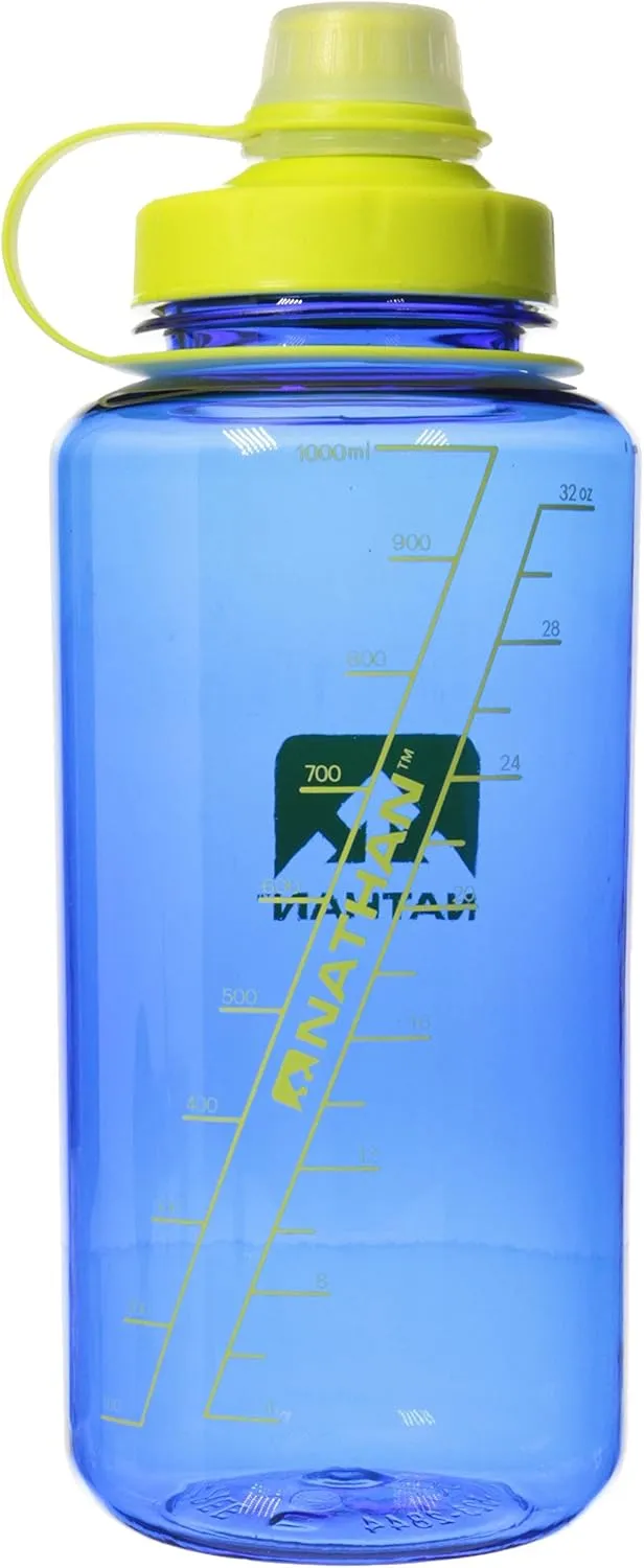 Nathan BigShot Water Bottle. BPA and Odor Free. 32oz / 1 Liter Water Bottle.