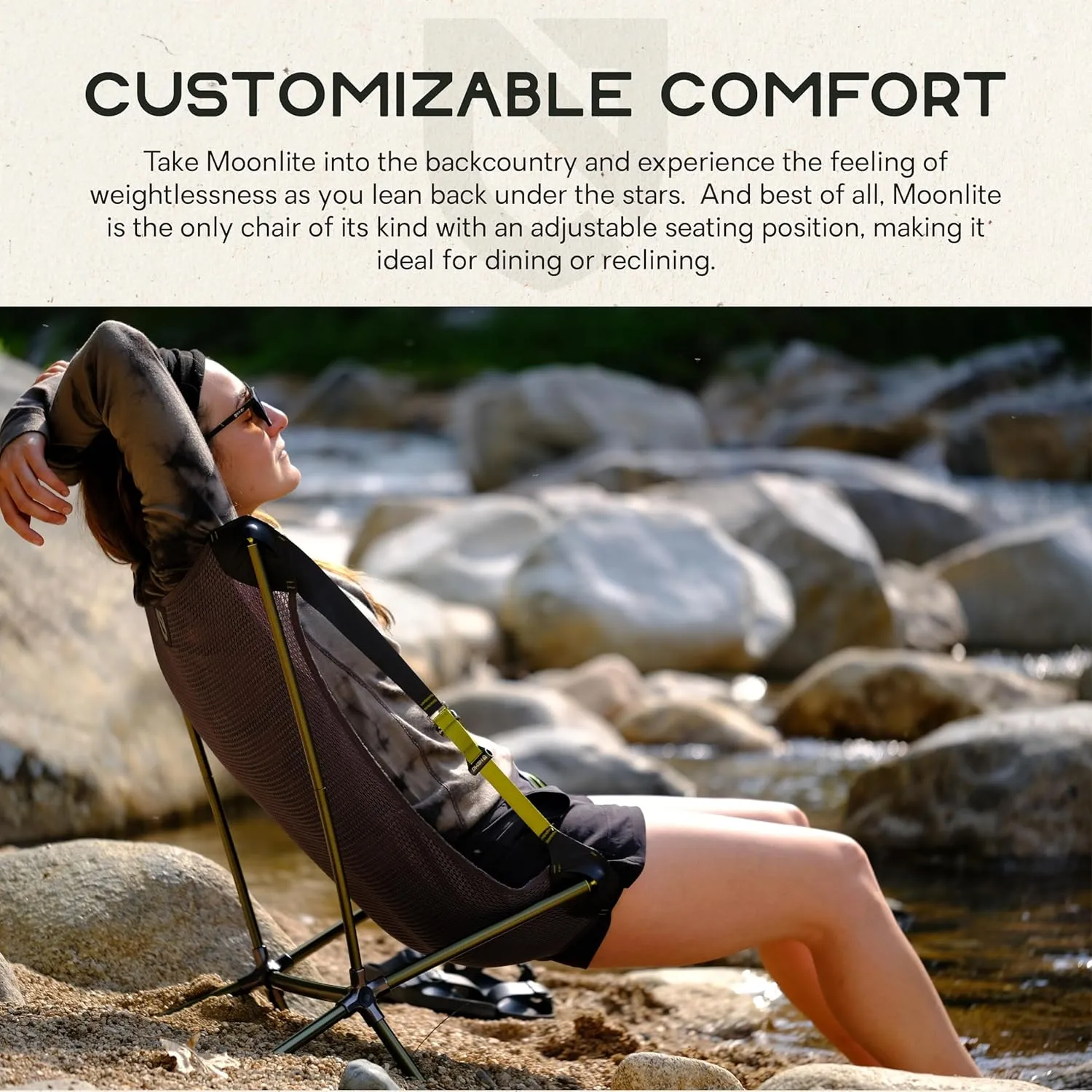NEMO Moonlite Reclining Camp Chair - Hazy Aqua