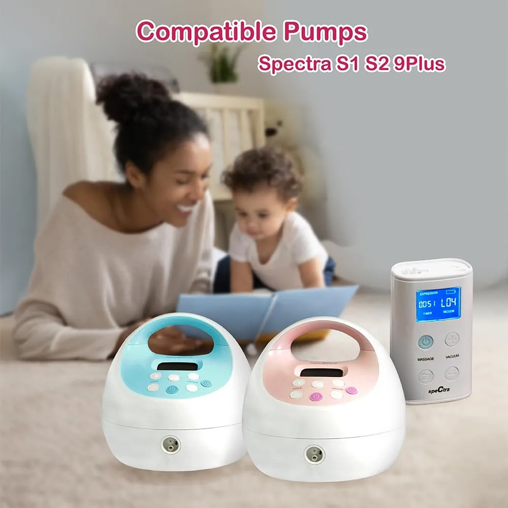 Nenesupply 24mm Flange Pump Parts Compatible w Spectra S2 S1 Breast Pumps Replacement Kit for Spectra Pump Parts S2 Parts S2 Accessories Inc Flange Duckbill Valve Backflow Protector