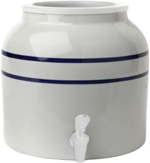 New Wave Enviro Blue Striped Porcelain Water Dispenser, 2.5-Gallon(single)