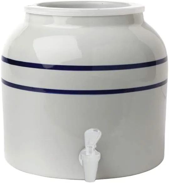 New Wave Enviro Blue Striped Porcelain Water Dispenser, 2.5-Gallon(single)
