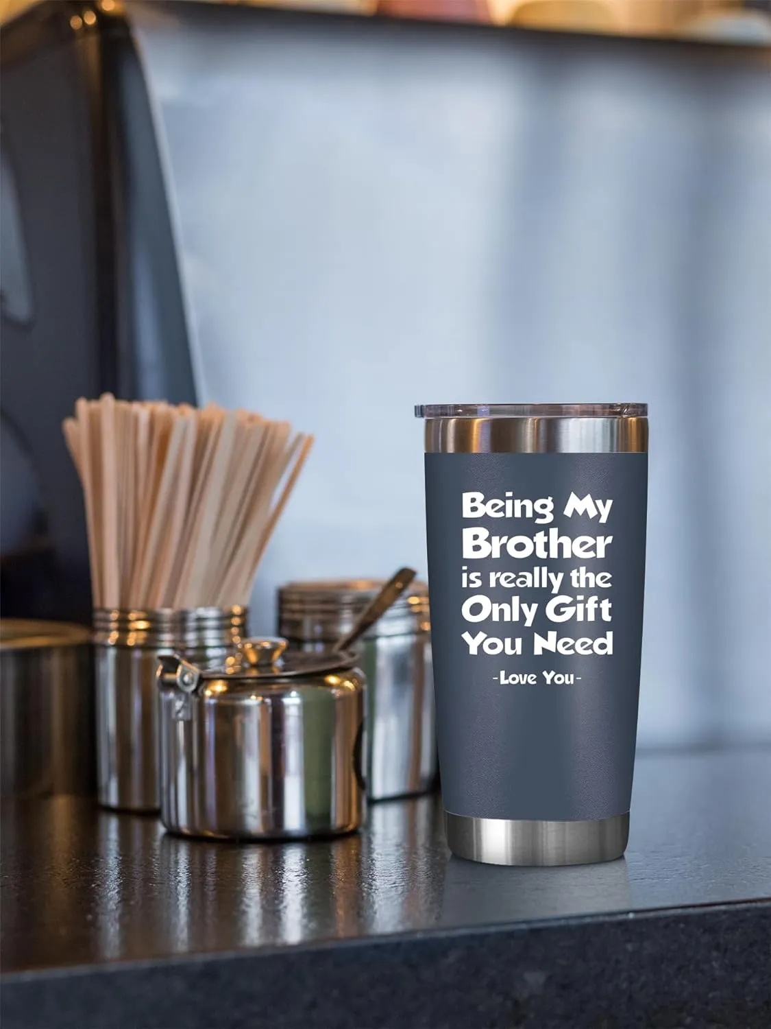 NewEleven Father Day Gifts For Brother From Sister, Bro - Gifts For Brothers - Best Birthday Gift For Big, Little Brother, Siblings, Brothers In Law, Men - 20 Oz Tumbler Navy
