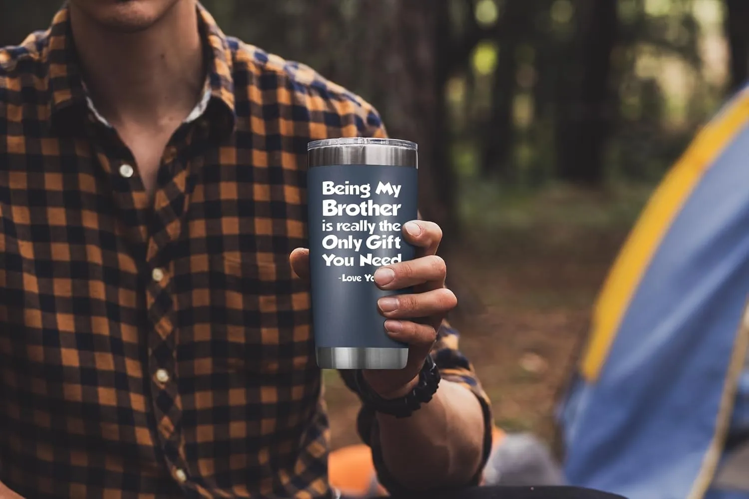 NewEleven Father Day Gifts For Brother From Sister, Bro - Gifts For Brothers - Best Birthday Gift For Big, Little Brother, Siblings, Brothers In Law, Men - 20 Oz Tumbler Navy