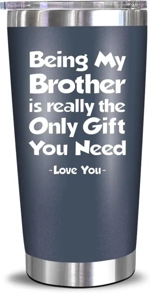NewEleven Father Day Gifts For Brother From Sister, Bro - Gifts For Brothers - Best Birthday Gift For Big, Little Brother, Siblings, Brothers In Law, Men - 20 Oz Tumbler Navy