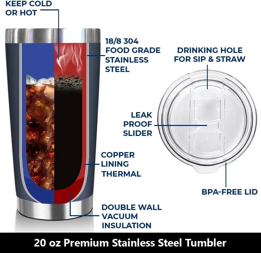 NewEleven Father Day Gifts For Brother From Sister, Bro - Gifts For Brothers - Best Birthday Gift For Big, Little Brother, Siblings, Brothers In Law, Men - 20 Oz Tumbler Navy