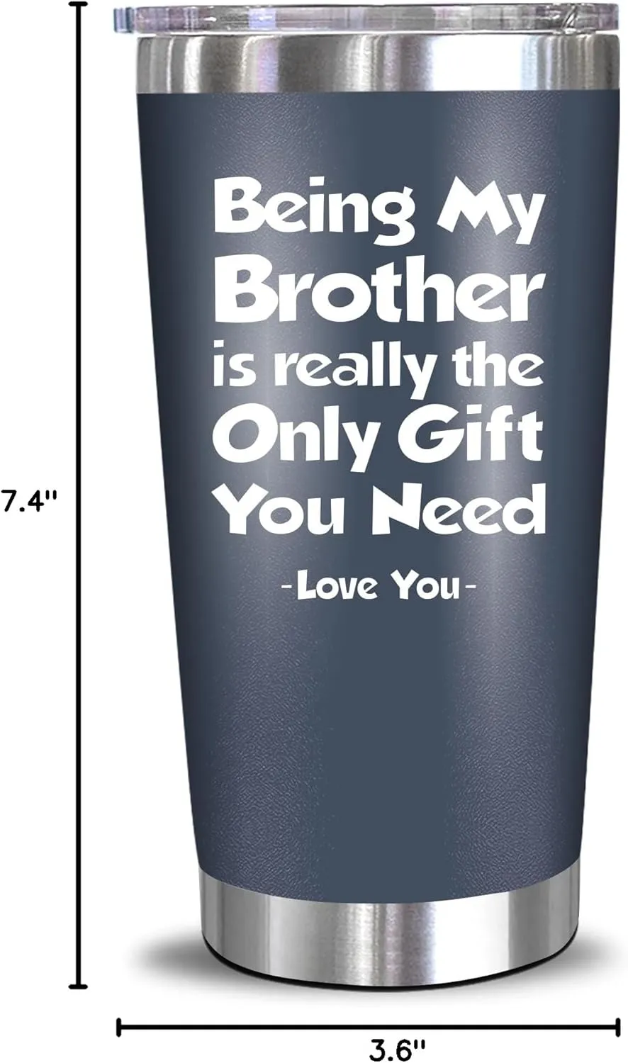 NewEleven Father Day Gifts For Brother From Sister, Bro - Gifts For Brothers - Best Birthday Gift For Big, Little Brother, Siblings, Brothers In Law, Men - 20 Oz Tumbler Navy
