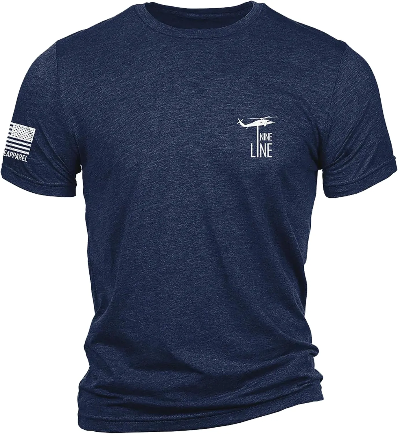 Nine Line 5 Things You Don't Mess with Unisex Navy Patriotic T-Shirt - Includes American Flag and Dropline Logo