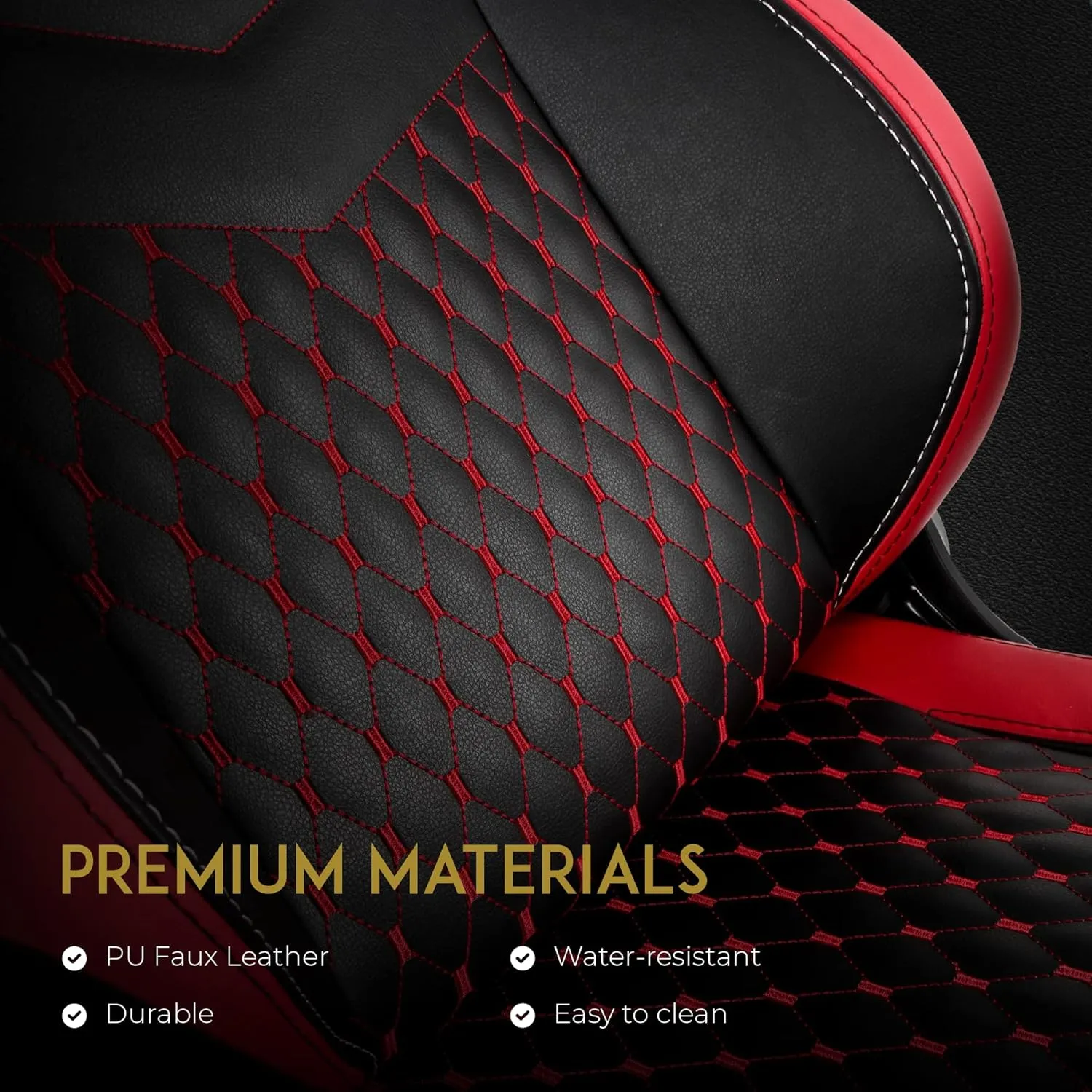 noblechairs Epic Reclining Gaming Chair and Reclining Office Chair, PU Faux Leather, Mousesports Edition, Black/Red