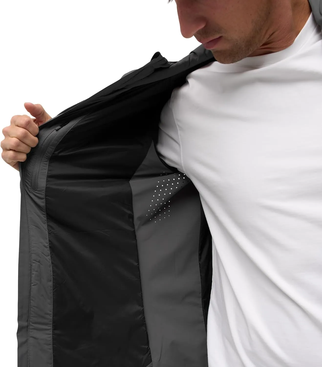 NOMATIC Outset Jacket - Hoodie: Ultimate Mens Lightweight Travel Jacket, Water & Stain Resistant, Breathable, Insulated
