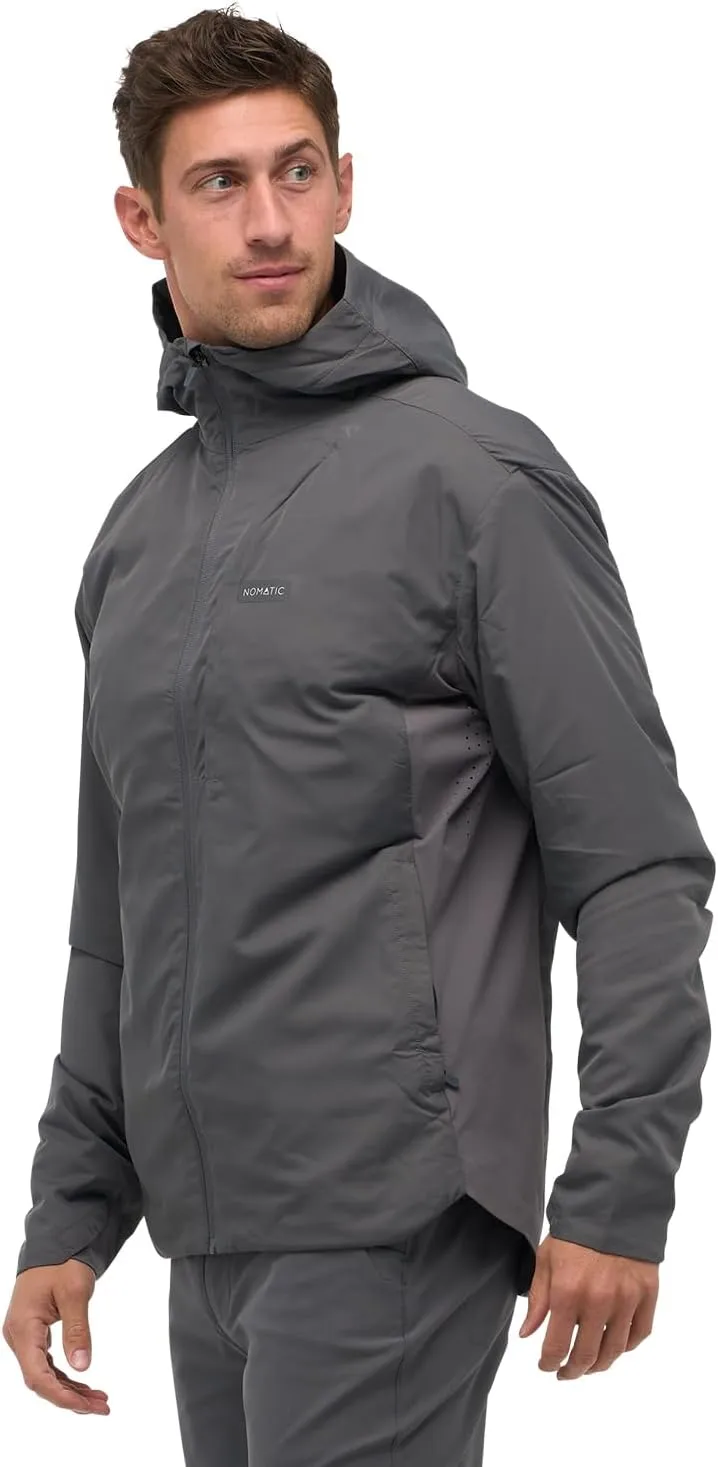 NOMATIC Outset Jacket - Hoodie: Ultimate Mens Lightweight Travel Jacket, Water & Stain Resistant, Breathable, Insulated