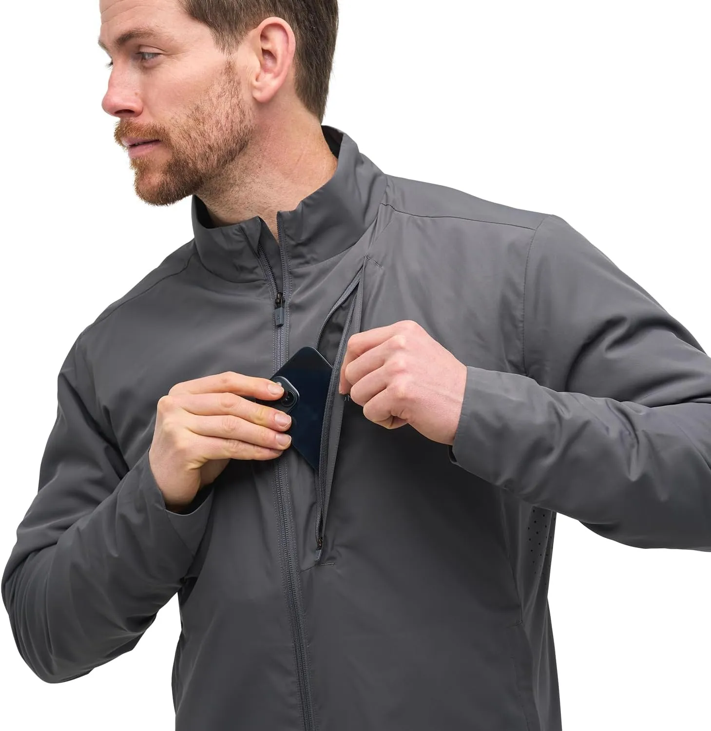 NOMATIC Outset Jacket: Mens Lightweight Travel Jacket, Water & Stain Resistant, Collapsible Jacket Folds into a Travel Pillow