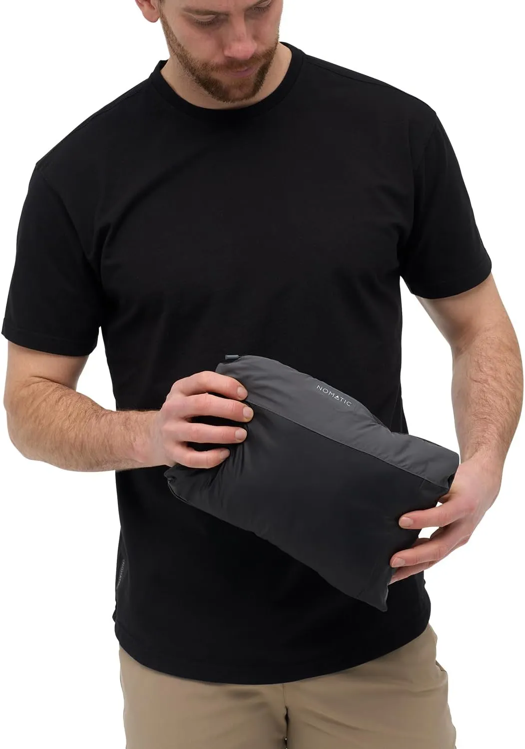 NOMATIC Outset Jacket: Mens Lightweight Travel Jacket, Water & Stain Resistant, Collapsible Jacket Folds into a Travel Pillow