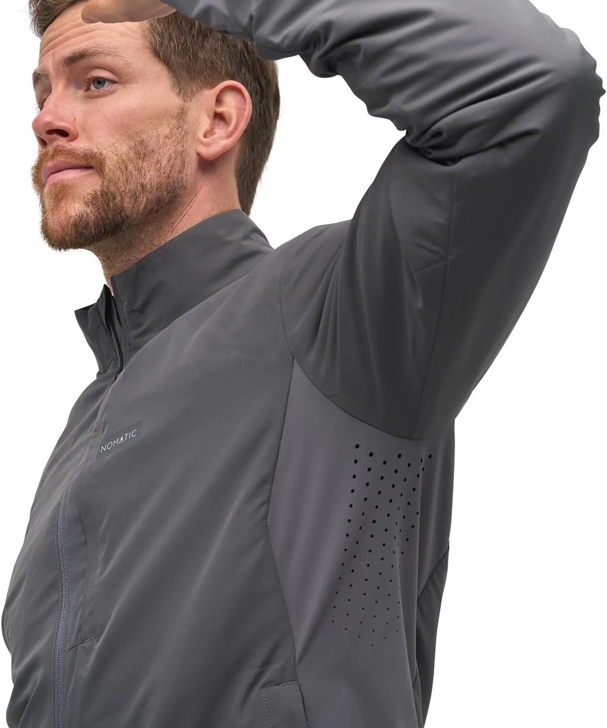 NOMATIC Outset Jacket: Mens Lightweight Travel Jacket, Water & Stain Resistant, Collapsible Jacket Folds into a Travel Pillow
